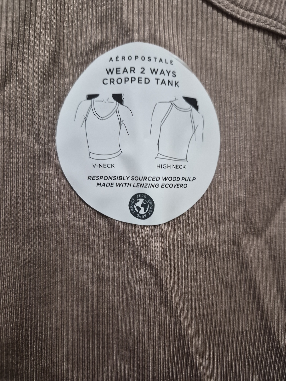 Aeropostale Ribbed Crop Tank Top - Picture 4 of 13